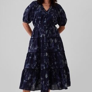 GAP Buttoned Puff Sleeve Sundress